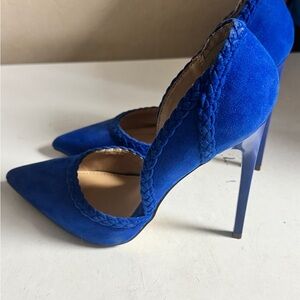 JustFab Royal Blue Braided Heels